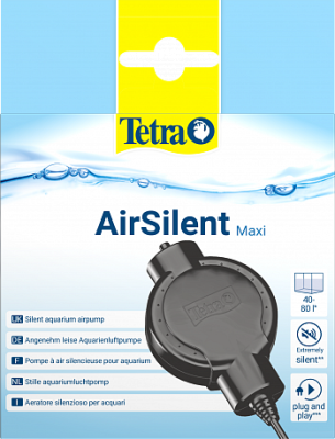 Tetra AirSilent Maxi Тихий компрессор для аквариума, черный от 40 до 80л, 1,8 Вт